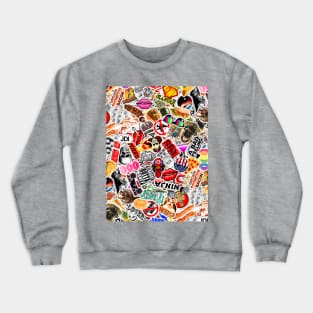 Sticker Bomb Sheet Crewneck Sweatshirt